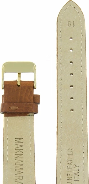 Ремешки maknamara 18 мм св.корич крокодил зол заст mp-18042