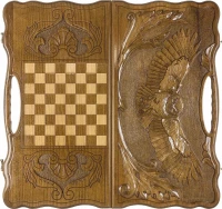 Нарды резные &quot;Сова&quot; с ручкой 60, Haleyan