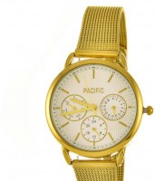 Наручные часы pacific x6180-5 корп-золот циф-бел/желт сетка
