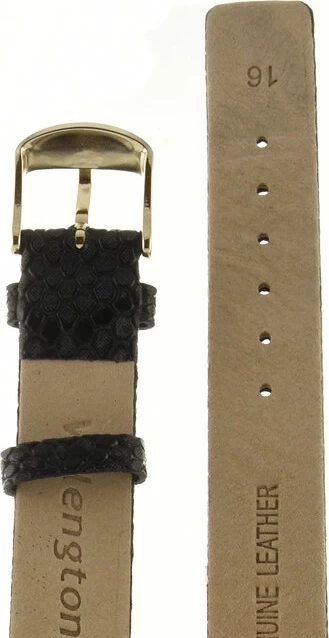 Ремешки velengton 16 чер змея с зол заст