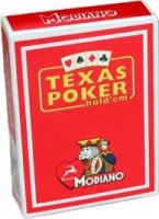 Карты &quot;Modiano Texas Poker&quot; 100% plastic 2 jumbo index red