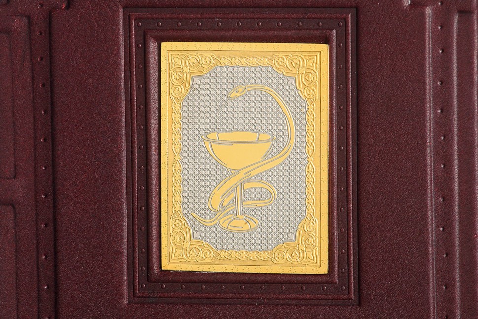 Ежедневник А5 «Медику-4» с накладкой покрытой золотом 999 пробы