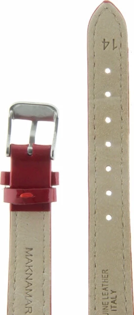 Ремешки maknamara 14 мм красн лак сер заст mp-14081