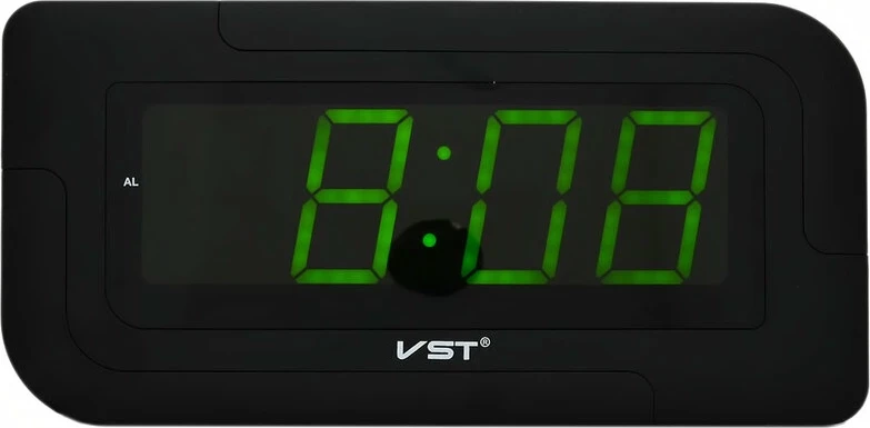 Сетевые часы vst739-2 220В зел.цифры+блок+сетевой кабель