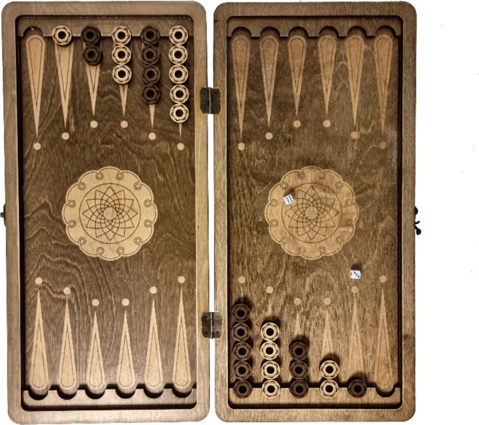 Нарды Марс "Лев 2" средние (деревянные, 50 см, Россия), Partida