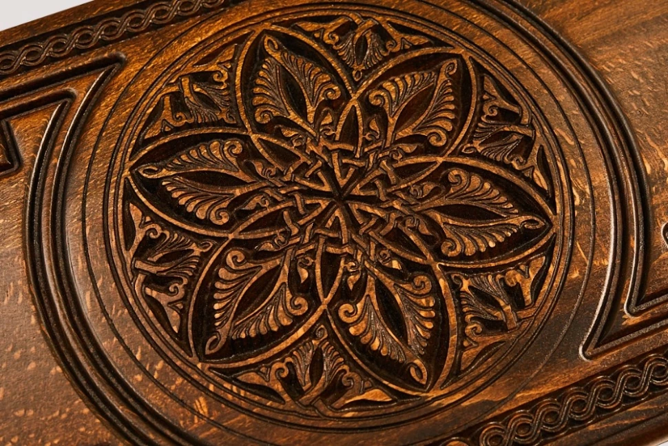 Нарды резные "Армянский фрактал" 60, Ustyan