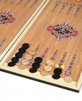 Нарды + Шашки Сирия Волк 2 большие (Россия, дерево, 60 см), Partida