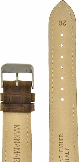 Ремешки maknamara 20 мм croco кор сереб заст МР-20041