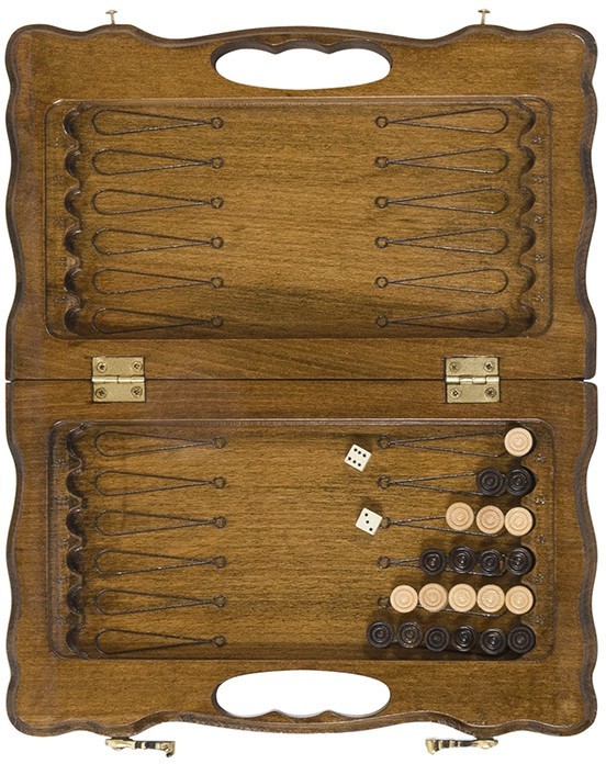 Нарды резные "Бесконечность" с ручкой 30, Haleyan