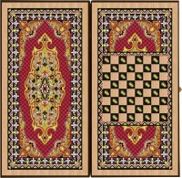 Нарды + Шашки Сирия Красные малые (Россия, дерево, 40 см), Partida