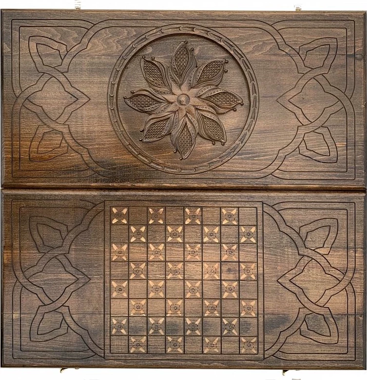 Нарды резные "Солнечный цветок", Mkhitaryan