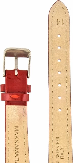 Ремешки maknamara 14 мм красн лак сереб заст