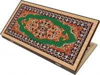 Нарды + Шашки Сирия Зеленые малые (Россия, дерево, 40 см), Partida