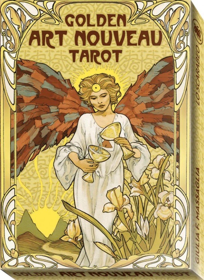 Карты Таро Golden Art Nouveau Tarot Grand Trumps 22 Cards Lo Scarabeo / Золотое Арт-Нуво 22 старших аркана