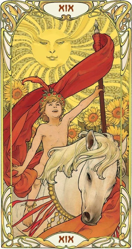 Карты Таро Golden Art Nouveau Tarot Grand Trumps 22 Cards Lo Scarabeo / Золотое Арт-Нуво 22 старших аркана