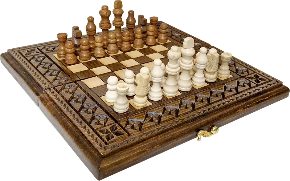 Шахматы + нарды резные "Роял 2" 30, Ustyan