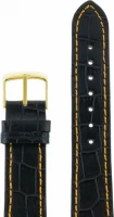 Ремешки velengton 20 чер croco с оранж строчкой золот. заст