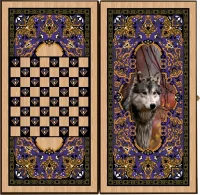 Нарды + Шашки Сирия Волк средние (Россия, дерево, 50 см), Partida