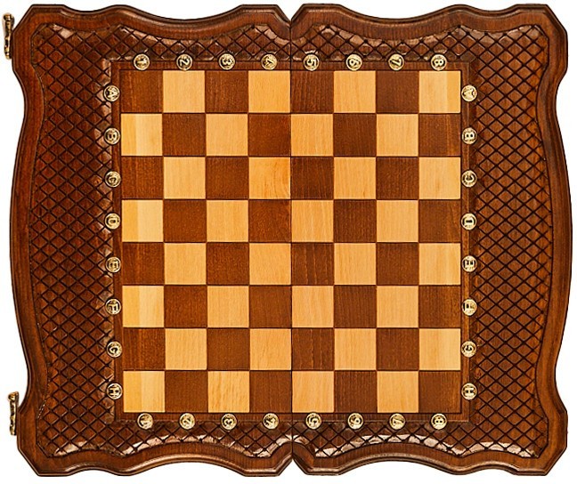 Шахматы + нарды резные "Эндшпиль 2" 40, Simonyan