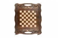 Шахматы резные с Араратом, ручкой и ложементом 40, Haleyan