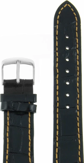 Ремешки velengton 20 чер croco с оранж строчкой-2