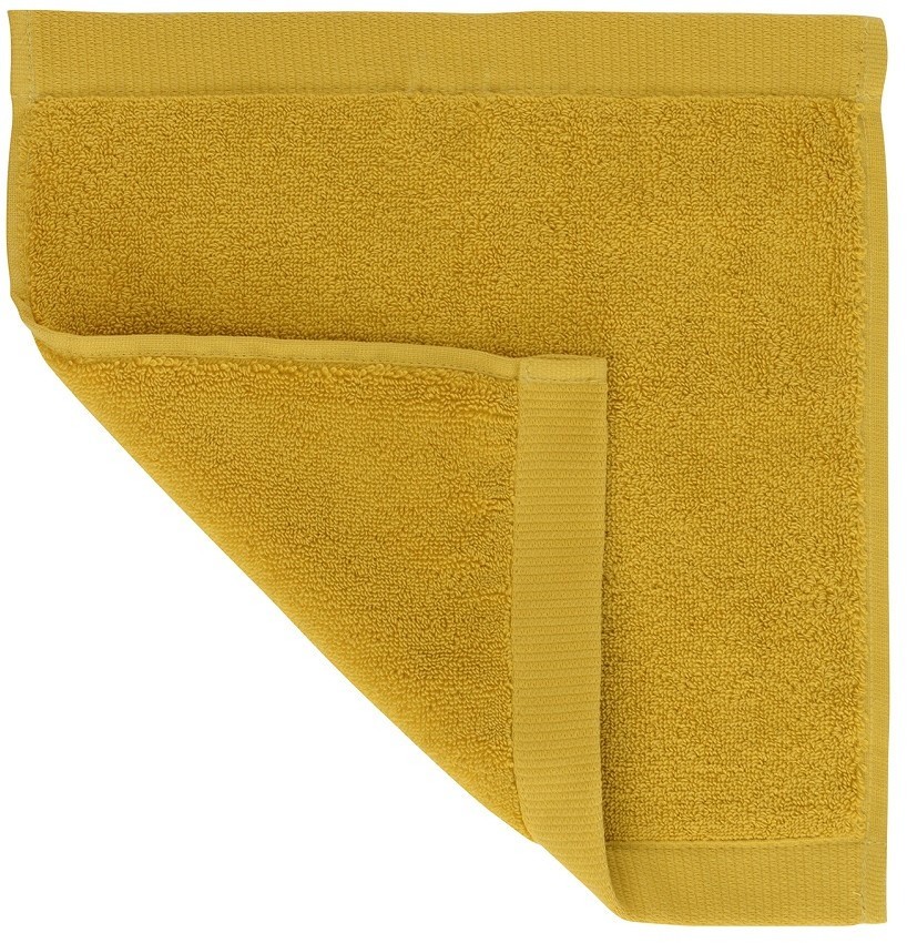 Полотенце для лица горчичного цвета из коллекции essential, 30х30 см