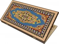 Нарды + Шашки Сирия Голубые большие (Россия, дерево, 60 см), Partida