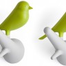 Набор из 2-х вешалок настенных sparrow, белые/зеленые