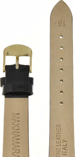 Ремешки maknamara 16 мм черн лак зол заст