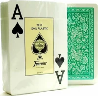 Карты &quot;Fournier 2818 green&quot; 100% пластик