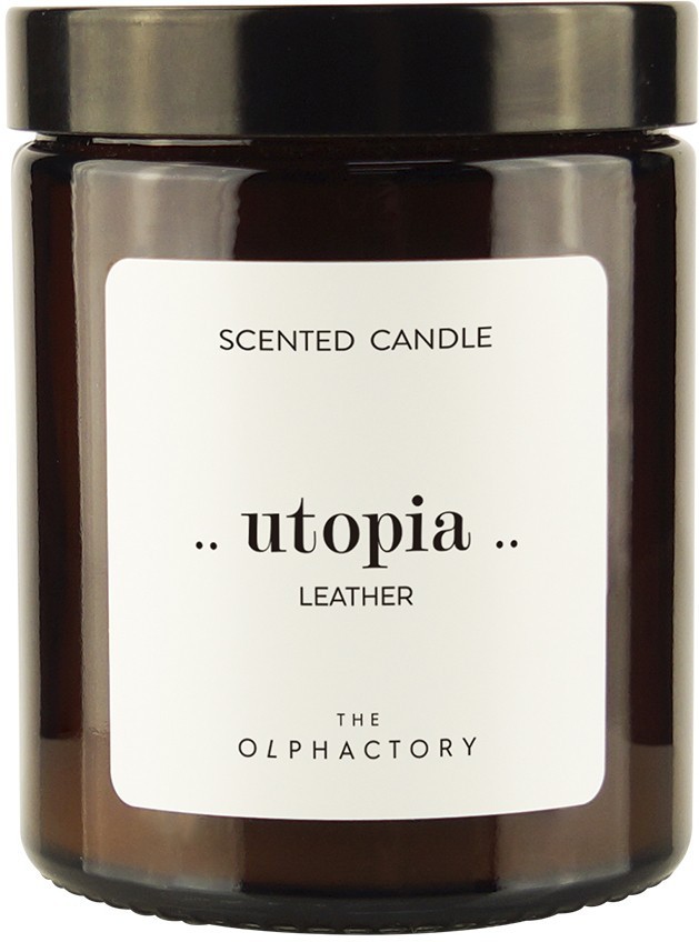 Свеча ароматическая the olphactory, utopia, leather, 30 ч
