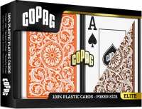 Карты &quot;1546 Plastic Poker Size Jumbo Index orange/brown Double-Deck Set&quot;