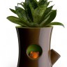 Горшок для цветов с системой автополива log&squirrel, коричневый/зеленый