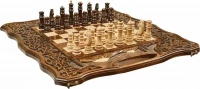 Шахматы + нарды резные с Араратом 2, ручкой, Haleyan