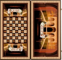 Нарды + Шашки Сирия Шейхи большие (Россия, дерево, 60 см), Partida