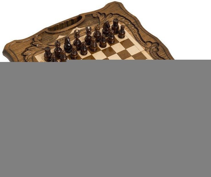 Шахматы + нарды резные c Араратом 40 с ручкой, Haleyan