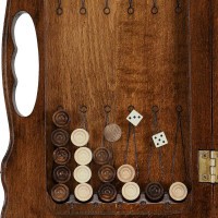 Нарды резные &quot;Орел&quot; с ручкой 30, Haleyan