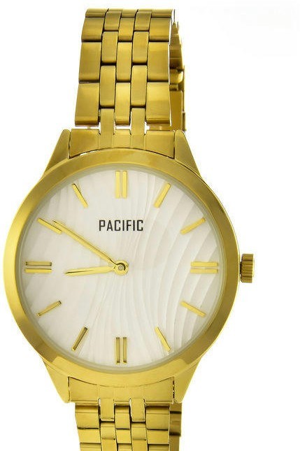 Pacific X6153-1 корп-золот циф-бел браслет