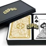 Карты "1546 Plastic Bridge Size Jumbo Index black/gold Double-Deck Set"