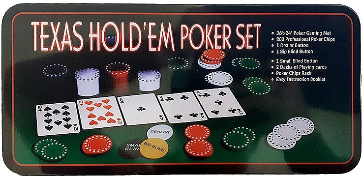 Набор для покера Holdem Light на 200 фишек с номиналом