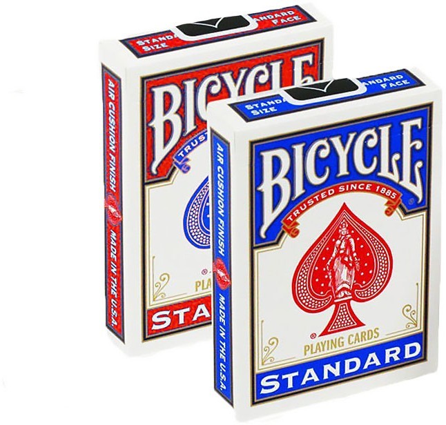 Карты "Bicycle Blank Back Standard Face red/blue"