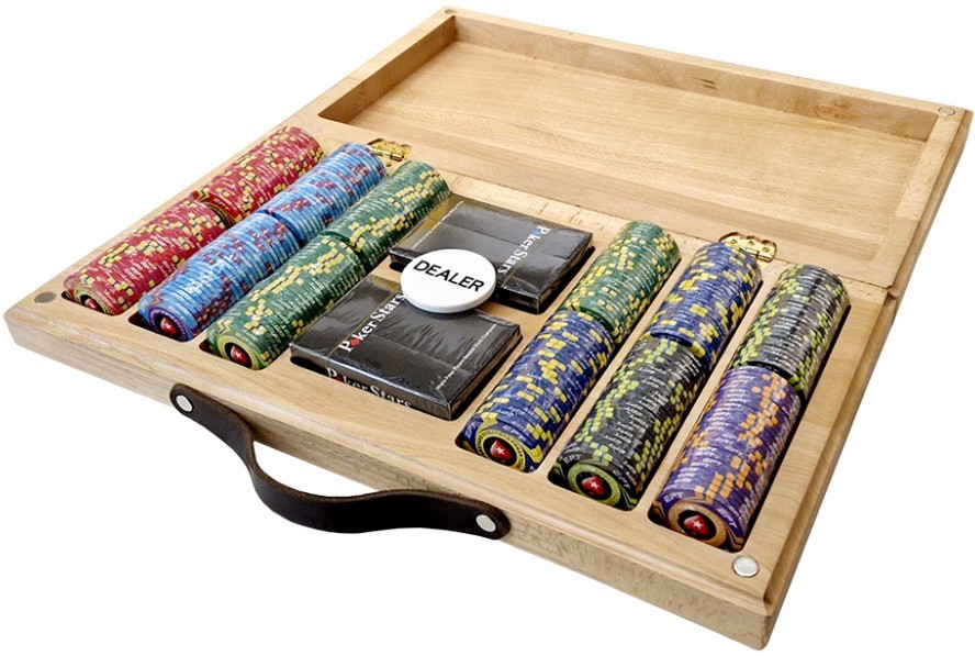 Набор для покера EPT Ceramic на 300 фишек в кейсе из бука, Partida