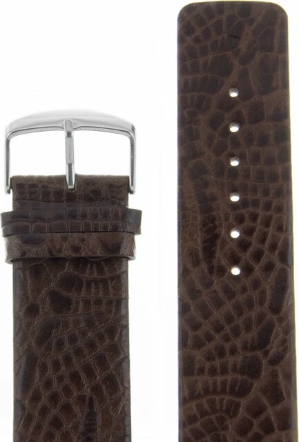 Ремешки velengton 24 темн-кор croco сереб заст