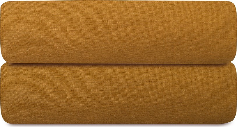 Простыня на резинке изо льна и хлопка цвета карри из коллекции essential, 160х200х30 см