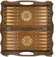 Шахматы + нарды резные 50 с ручкой, Haleyan