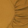 Простыня на резинке изо льна и хлопка цвета карри из коллекции essential, 180х200х30 см