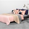 Комплект постельного белья полутораспальный из сатина цвета пыльной розы из коллекции essential