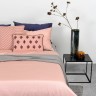 Комплект постельного белья полутораспальный из сатина цвета пыльной розы из коллекции essential