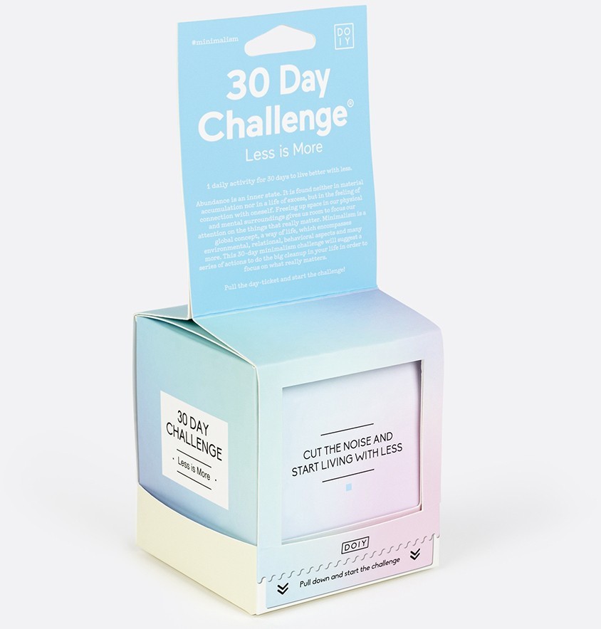 Набор уроков минимализма на 30 дней less is more challenge