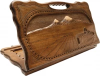 Нарды резные &quot;Арарат и Хор Вирап&quot; с ручкой 60, Haleyan